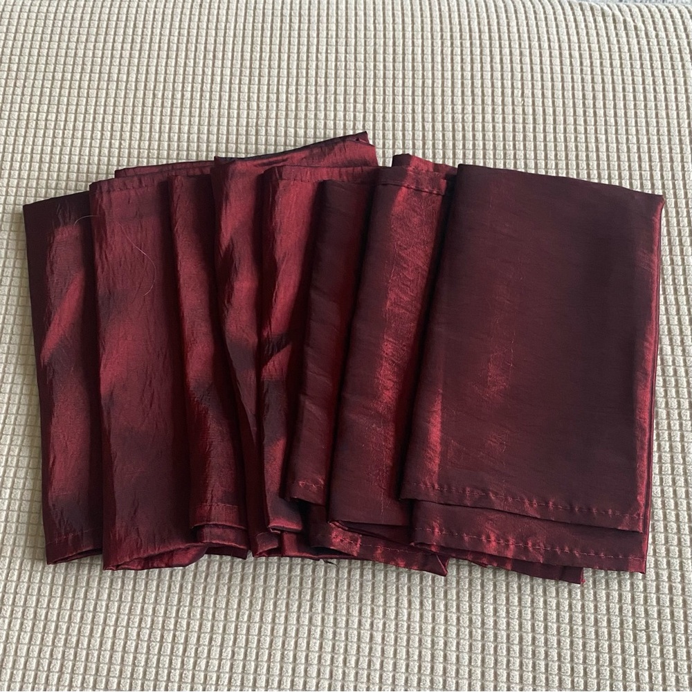 Bed Bath & Beyond Burgundy Red Napkin Set of 8